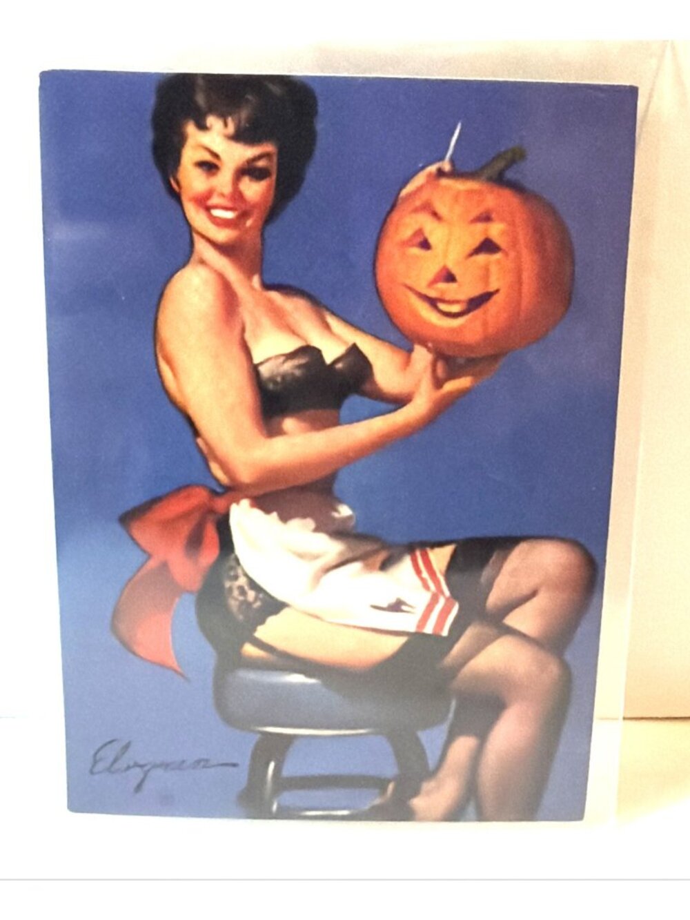 1993 Gil Elvgren Calendar Pinups Art Card Single #73 All Smiles Comic Images VTG